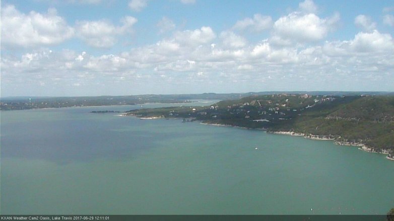 Lake Travis webcam, June 29, 2017 11:15 AM CT
