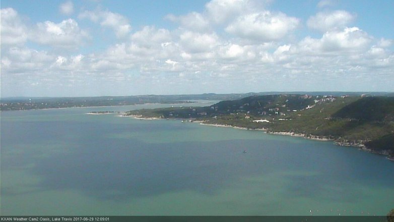 Lake Travis webcam, June 29, 2017 11:25 AM CT
