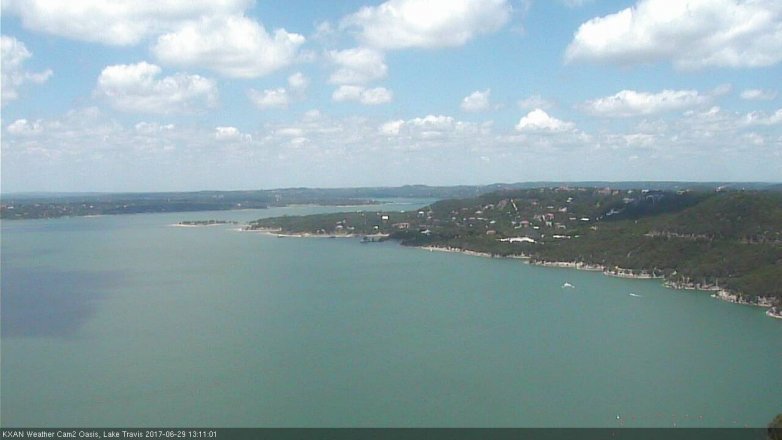 Lake Travis webcam, June 29, 2017 12:15 PM CT