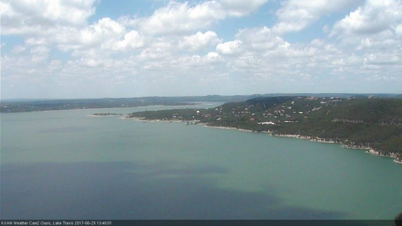 Lake Travis webcam, June 29, 2017 1:10 PM CT