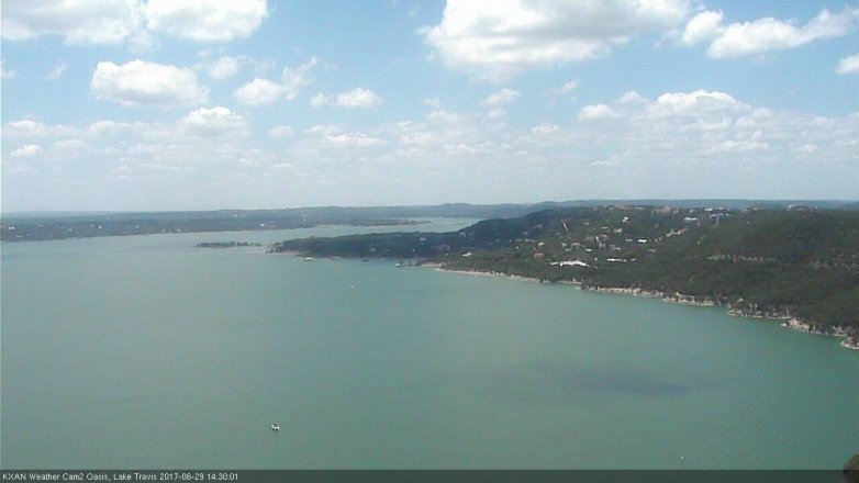 Lake Travis webcam, June 29, 2017 1:35 PM CT