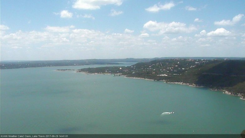 Lake Travis webcam, June 29, 2017 1:50 PM CT