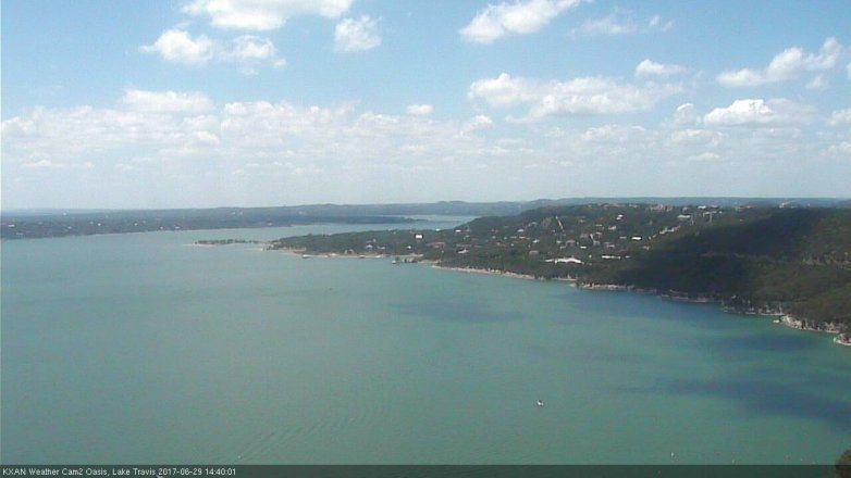 Lake Travis webcam, June 29, 2017 2:05 PM CT