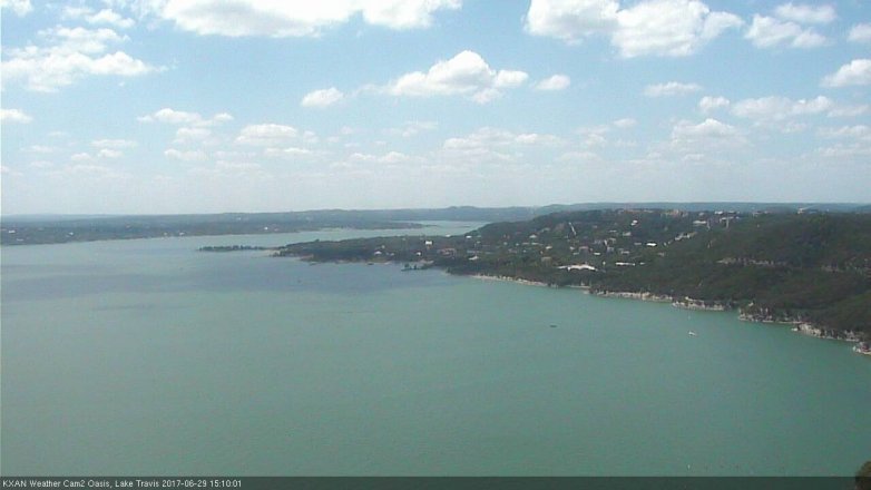 Lake Travis webcam, June 29, 2017 2:15 PM CT