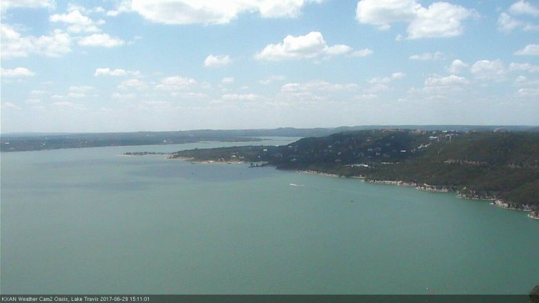 Lake Travis webcam, June 29, 2017 2:40 PM CT
