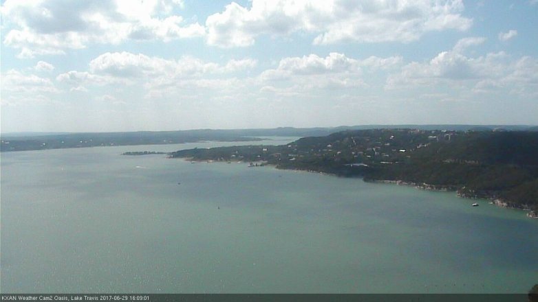 Lake Travis webcam, June 29, 2017 3:25 PM CT