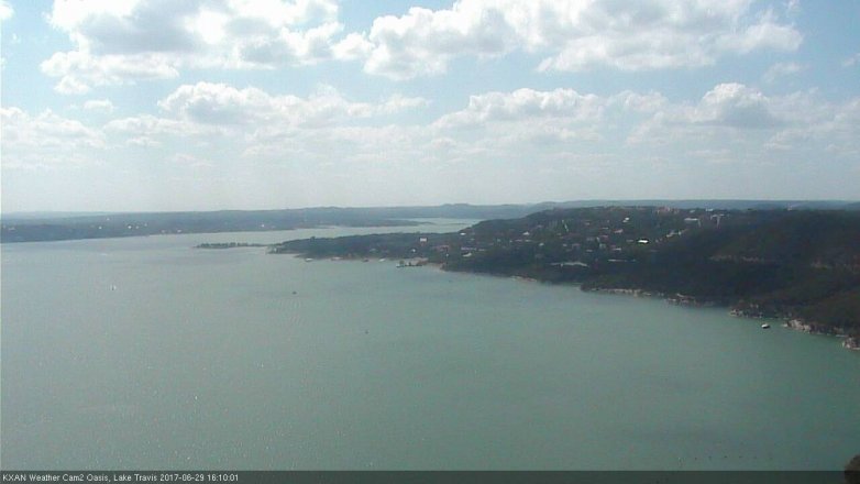 Lake Travis webcam, June 29, 2017 3:35 PM CT