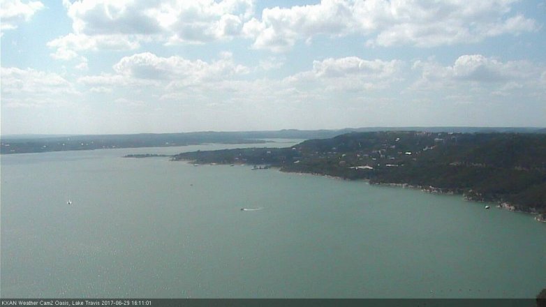 Lake Travis webcam, June 29, 2017 3:40 PM CT
