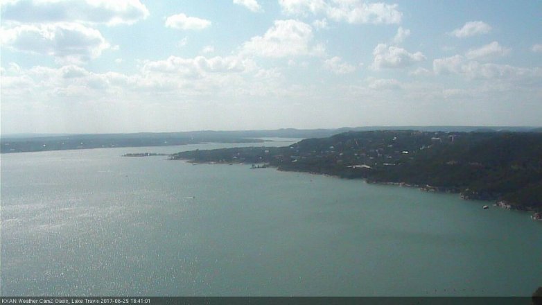 Lake Travis webcam, June 29, 2017 3:50 PM CT