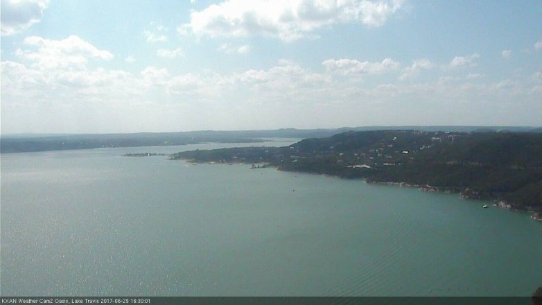 Lake Travis webcam, June 29, 2017 3:55 PM CT