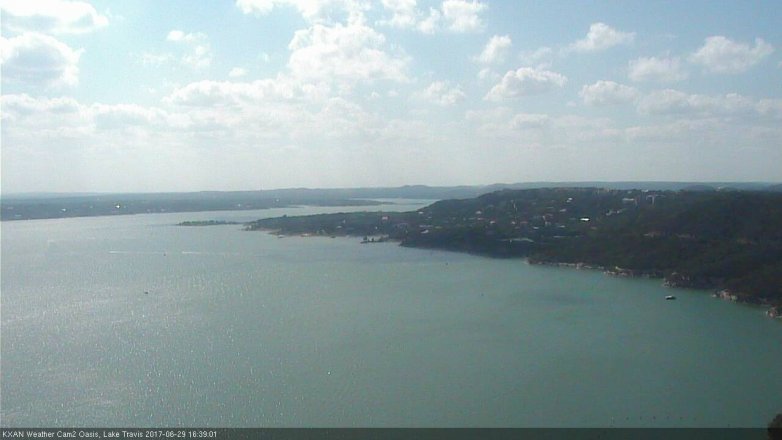 Lake Travis webcam, June 29, 2017 4:00 PM CT