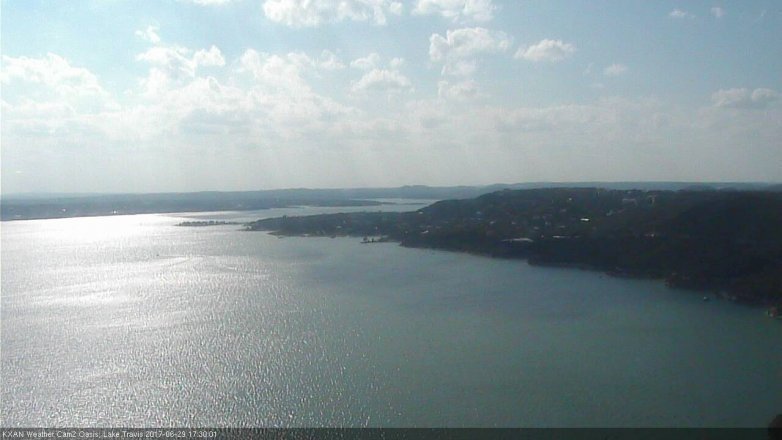 Lake Travis webcam, June 29, 2017 4:55 PM CT