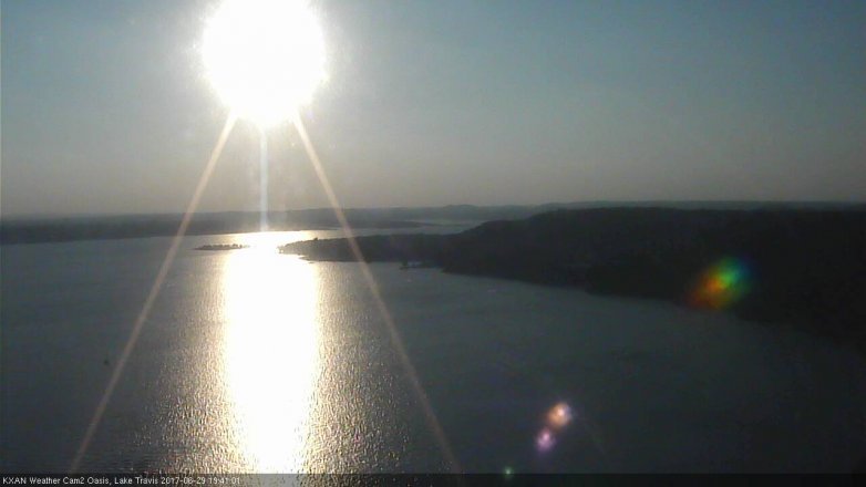 Lake Travis webcam, June 29, 2017 6:55 PM CT