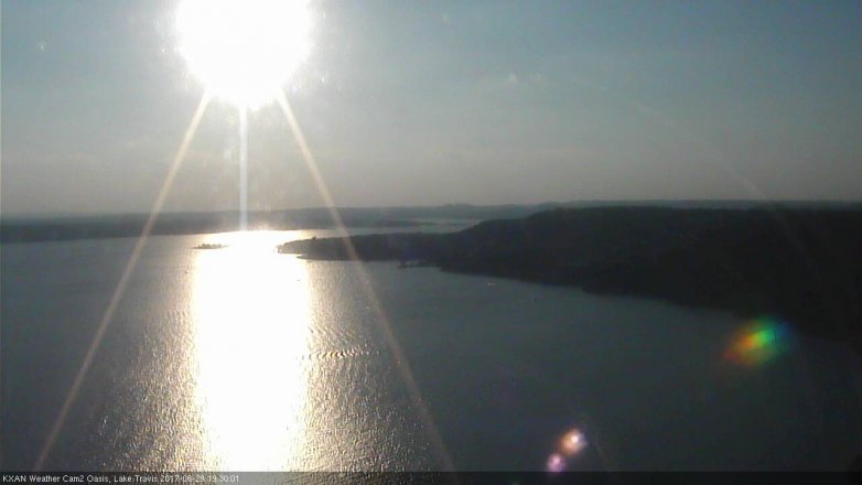 Lake Travis webcam, June 29, 2017 7:00 PM CT