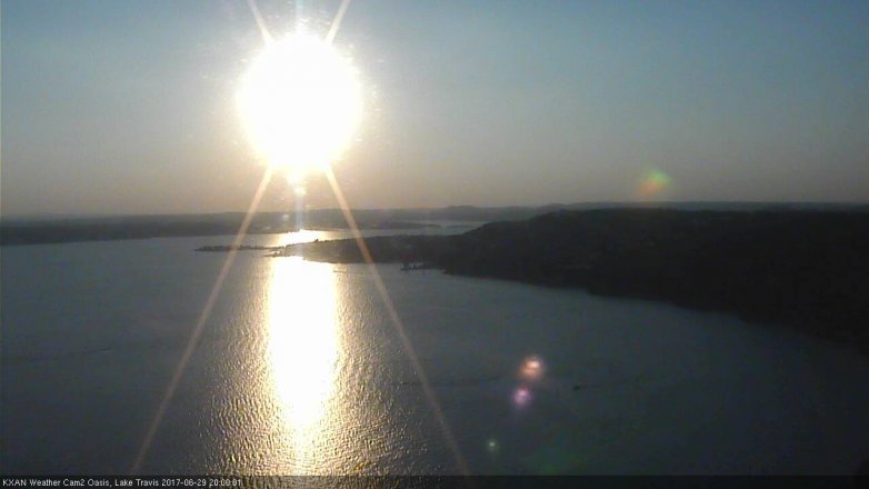 Lake Travis webcam, June 29, 2017 7:20 PM CT