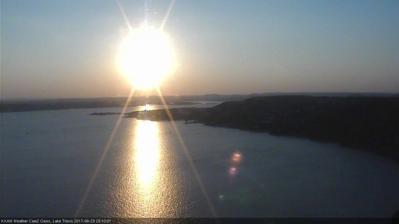 Lake Travis webcam, June 29, 2017 7:30 PM CT
