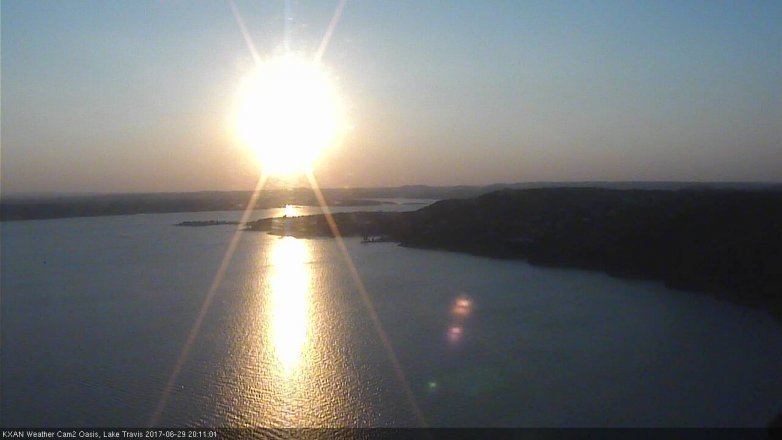 Lake Travis webcam, June 29, 2017 7:35 PM CT