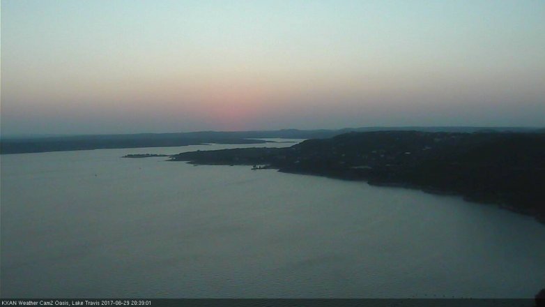 Lake Travis webcam, June 29, 2017 7:45 PM CT
