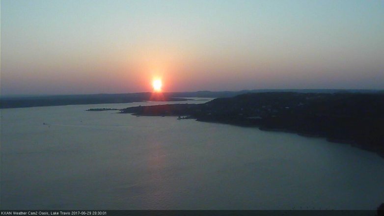 Lake Travis webcam, June 29, 2017 8:00 PM CT