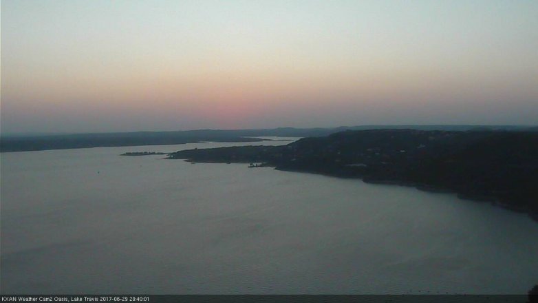 Lake Travis webcam, June 29, 2017 8:05 PM CT