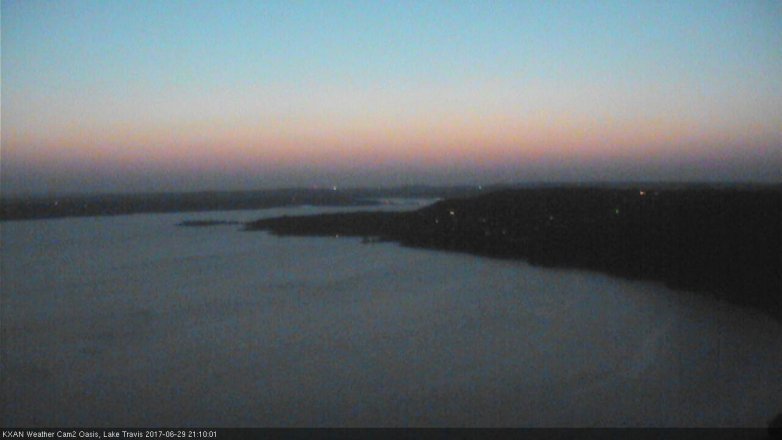 Lake Travis webcam, June 29, 2017 8:20 PM CT