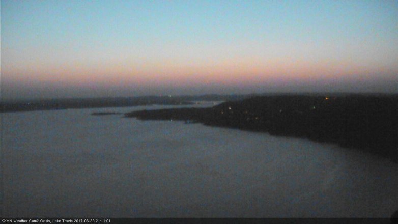 Lake Travis webcam, June 29, 2017 8:35 PM CT
