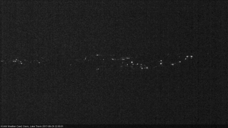 Lake Travis webcam, June 29, 2017 9:30 PM CT