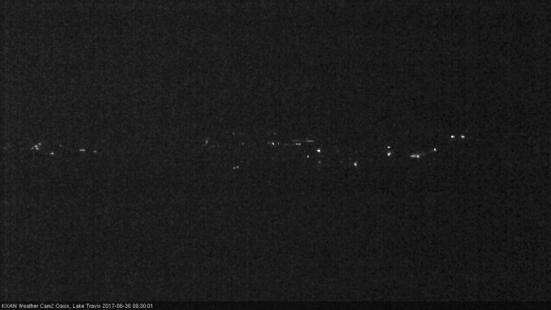 Lake Travis webcam, June 29, 2017 11:40 PM CT