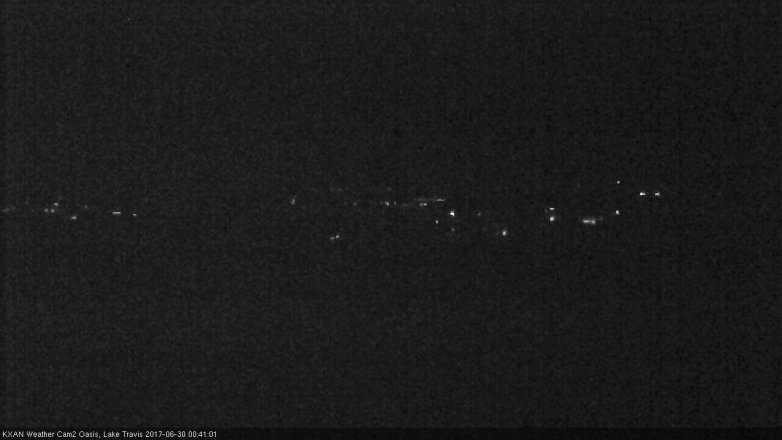 Lake Travis webcam, June 29, 2017 11:45 PM CT