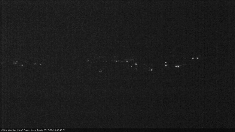 Lake Travis webcam, June 29, 2017 11:50 PM CT