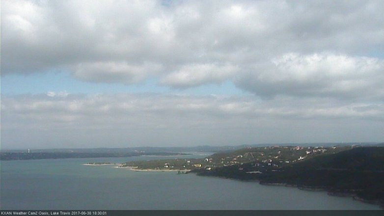 Lake Travis webcam, June 30, 2017 9:35 AM CT