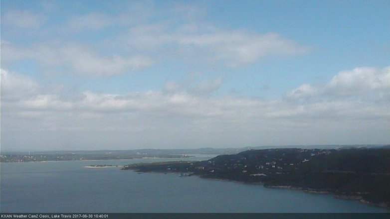 Lake Travis webcam, June 30, 2017 9:55 AM CT
