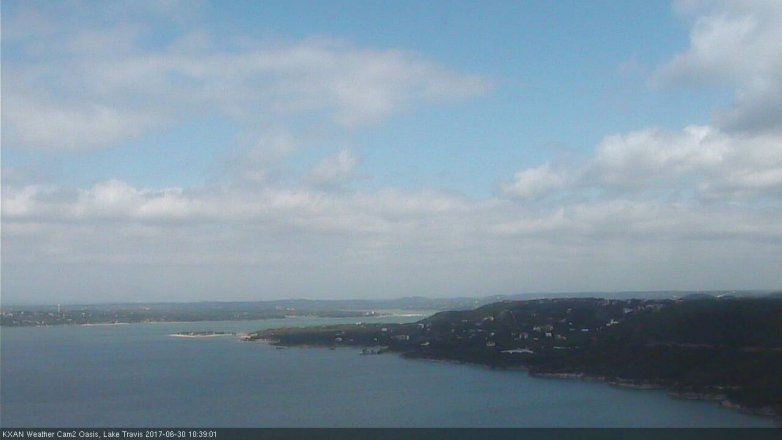 Lake Travis webcam, June 30, 2017 10:00 AM CT