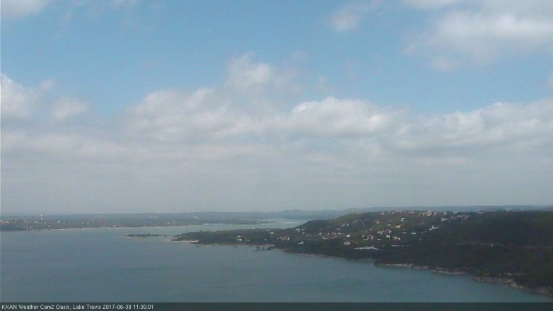 Lake Travis webcam, June 30, 2017 11:00 AM CT
