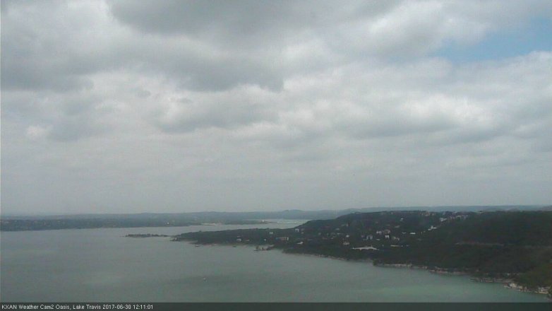 Lake Travis webcam, June 30, 2017 11:40 AM CT