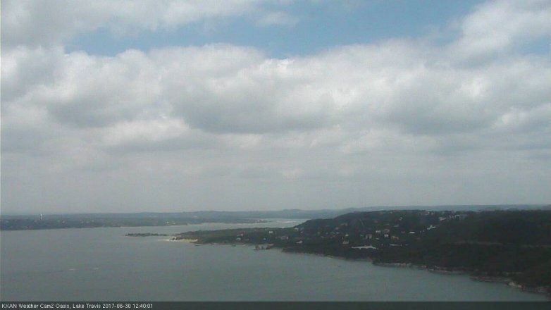 Lake Travis webcam, June 30, 2017 12:10 PM CT