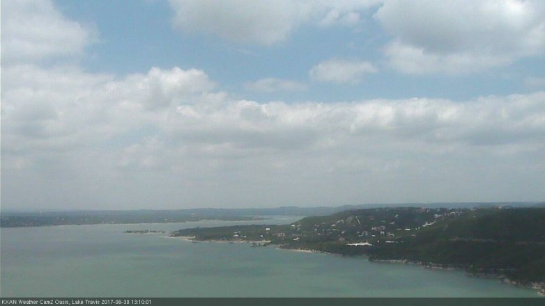 Lake Travis webcam, June 30, 2017 12:15 PM CT