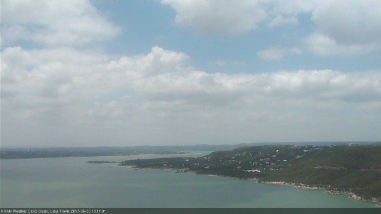 Lake Travis webcam, June 30, 2017 12:25 PM CT