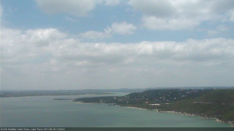 Lake Travis webcam, June 30, 2017 12:30 PM CT