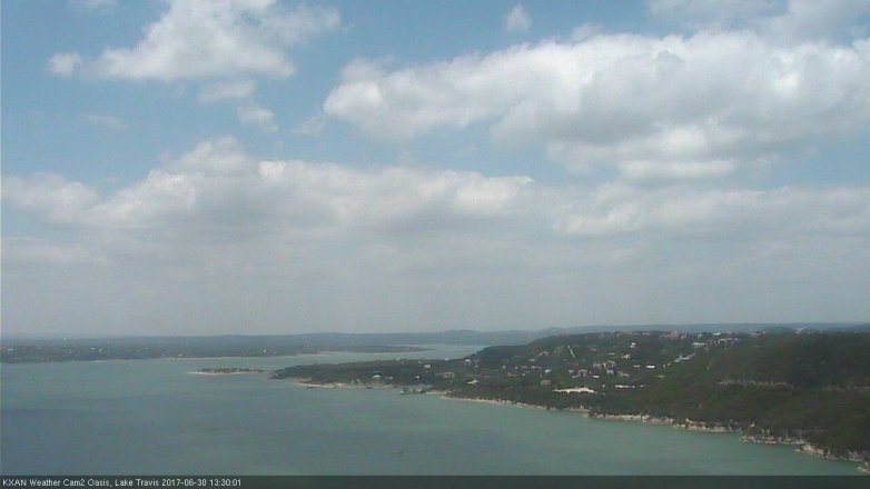 Lake Travis webcam, June 30, 2017 12:40 PM CT