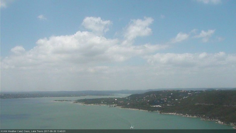 Lake Travis webcam, June 30, 2017 1:00 PM CT