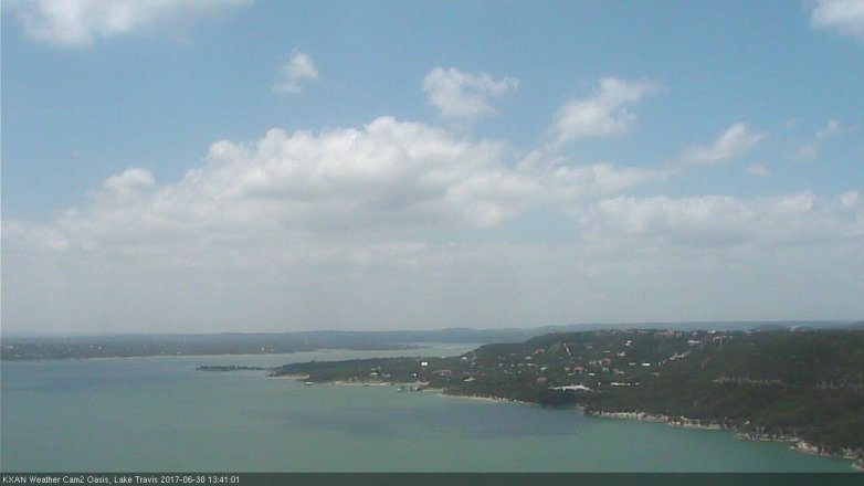 Lake Travis webcam, June 30, 2017 1:10 PM CT