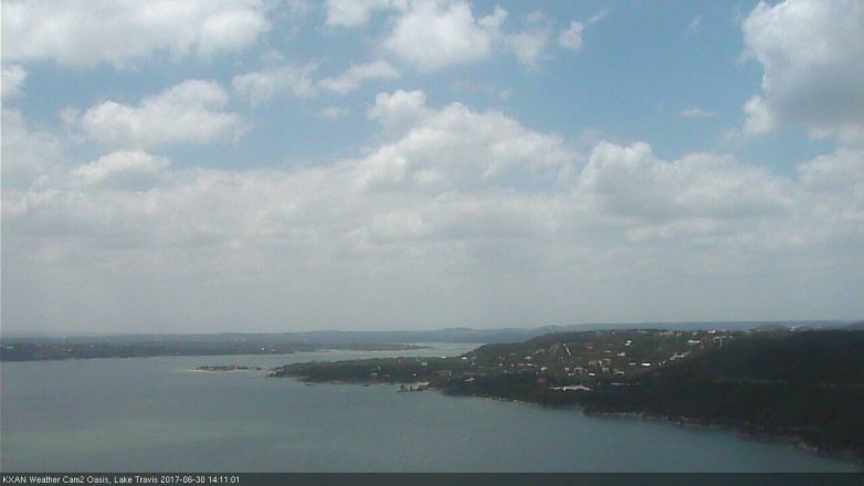 Lake Travis webcam, June 30, 2017 1:20 PM CT