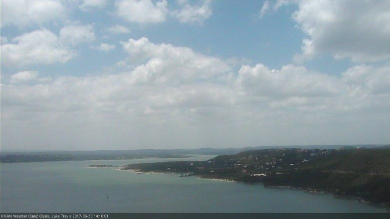 Lake Travis webcam, June 30, 2017 1:35 PM CT