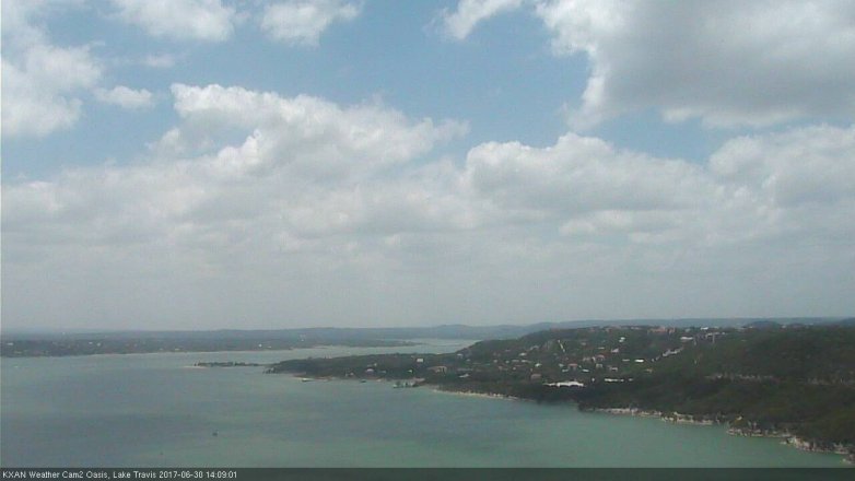Lake Travis webcam, June 30, 2017 1:40 PM CT