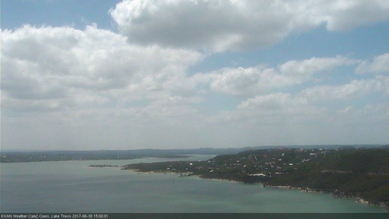 Lake Travis webcam, June 30, 2017 2:15 PM CT