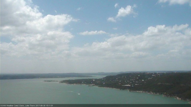 Lake Travis webcam, June 30, 2017 2:20 PM CT