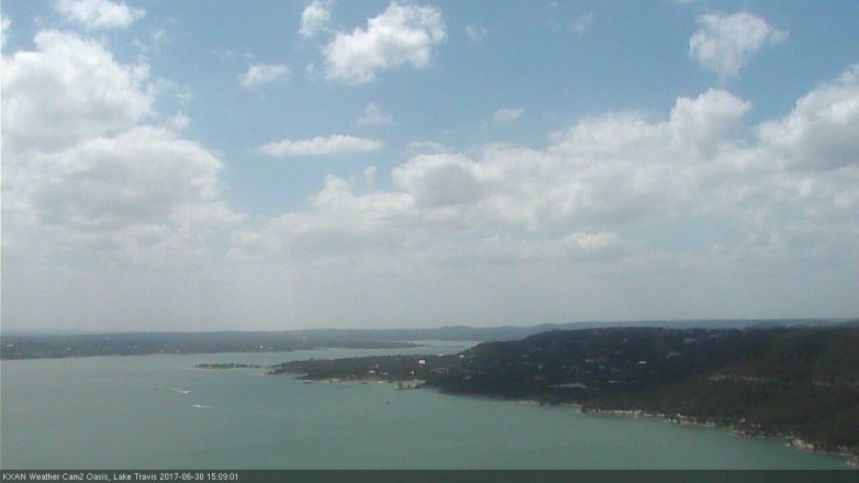 Lake Travis webcam, June 30, 2017 2:35 PM CT
