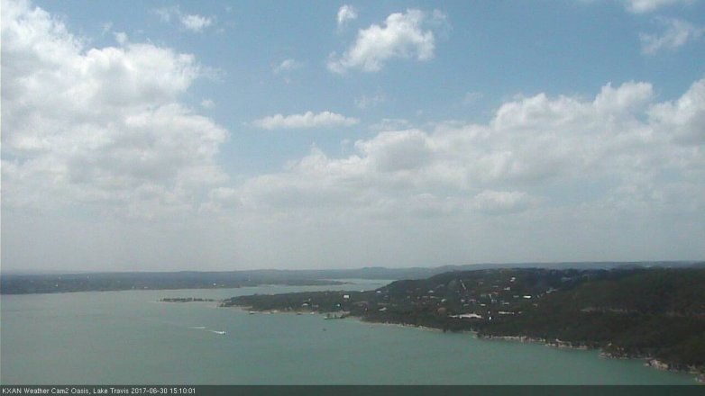 Lake Travis webcam, June 30, 2017 2:40 PM CT