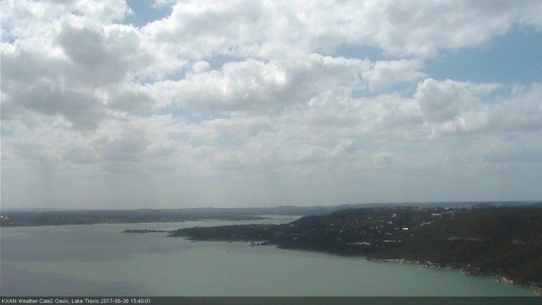 Lake Travis webcam, June 30, 2017 2:45 PM CT